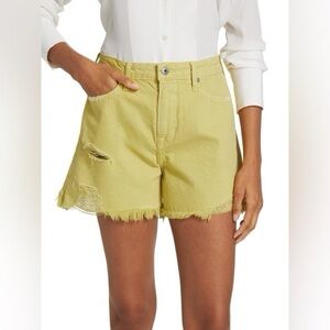 JONATHAN SIMKHAI STANDARD Luca Ultra High-Rise Shorts in size 25 Vintage Yellow